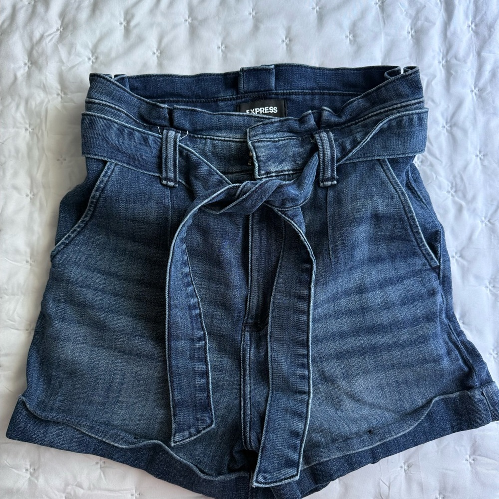 Express Women's Blue Denim Shorts